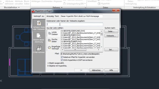 Hyperlinks mit AutoCAD LT смотреть онлайн
