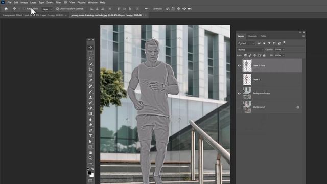 Transparent Effect in Photoshop | Photo Manipulation for begginers смотреть онлайн