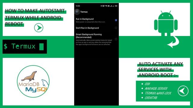 Auto start termux after reboot android || auto activate services like mariadb server, ssh, crontab смотреть онлайн