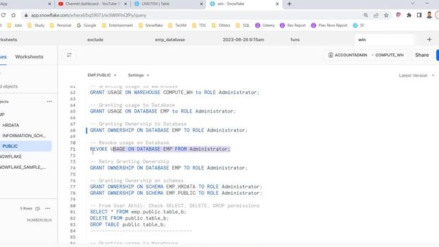 SQL Day 18: DCL Commands - Grant, Revoke, Users, Roles and Privileges смотреть онлайн