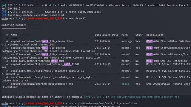 Demo: Eternal Blue Exploit using Kali 2022 and Metasploitable3 Windows Server 2008 Hands on guide смотреть онлайн