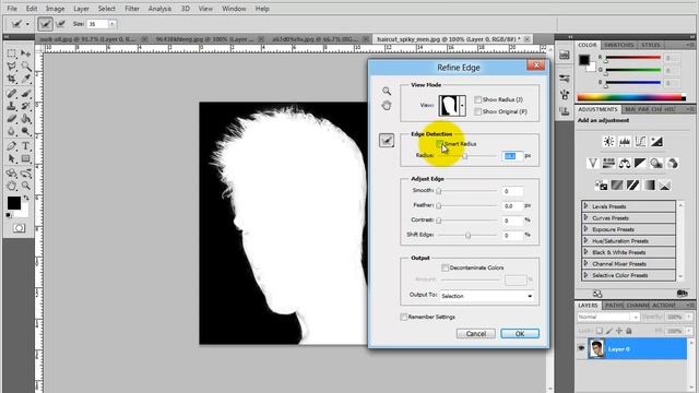 photoshop .. refine edges смотреть онлайн