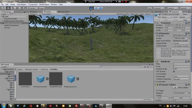 Создание игр в среде Unity урок#6 Камеры (основы) смотреть онлайн
