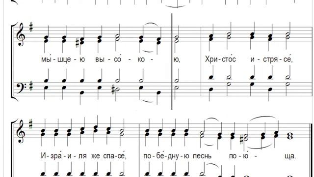 🎼 Ирмосовый глас 5 (все партии) Коня и всадника в море Чермное... смотреть онлайн