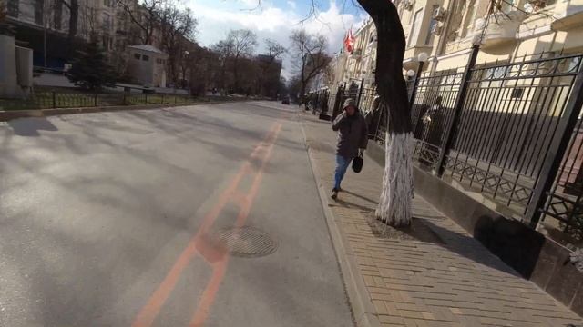 Ростов. Пушкинская. От Соборного до Доломановского. Февраль 2022 года. Обзор. смотреть онлайн