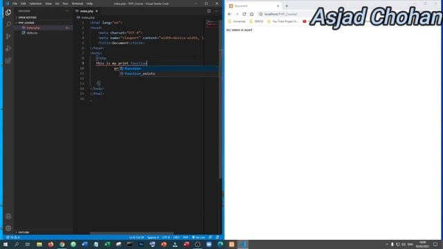 How to use print function in PHP l How to use comments in PHP | Asjad chohan| Lesson No 3 Urdu/hind смотреть онлайн
