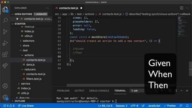 Formation Redux : Comment tester les actions synchrones avec redux-mock-store смотреть онлайн