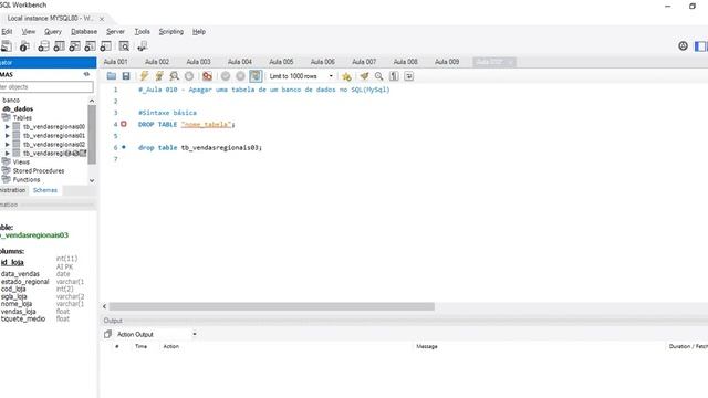 Aula 010 - Deletar excluir uma tabela de um banco de dados no SQL(MySql) смотреть онлайн