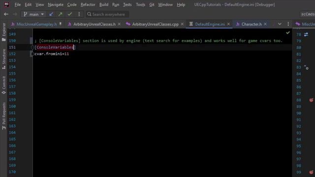 Unreal Console Variables: how to create, set console, command line, or ini files - UE C++ Tutorial смотреть онлайн