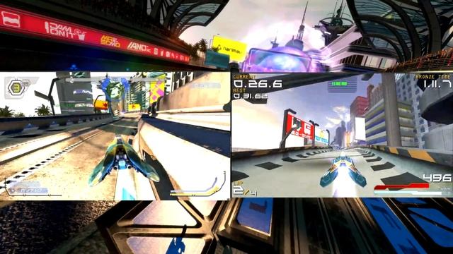 Wipeout Pure vs Wipeout HD | Vineta K Comparison | PSP VS PS3 [4K60FPS] смотреть онлайн