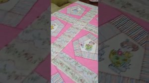 Лоскутное одеяло для девочки. Техника крейзи квилт.