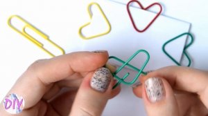 DIY Закладки - СЕРДЕЧКИ из СКРЕПОК