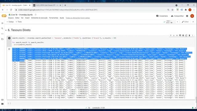 Como obter dados de Tesouro Direto com o Python? Utilize a investpy! смотреть онлайн