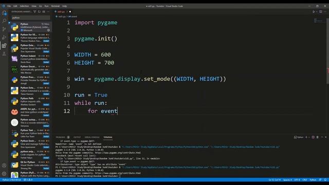 How to make a window using python pygame смотреть онлайн