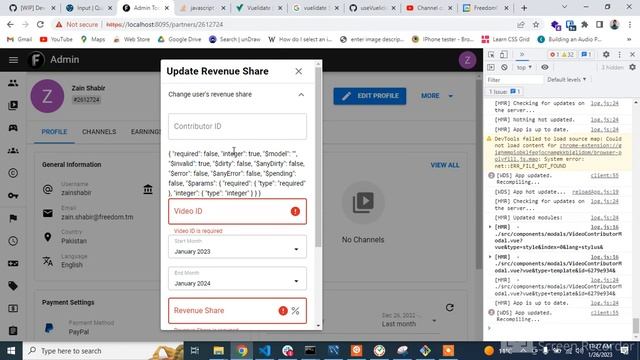 Admin Tool Frontend - Vuelidate Validation issue смотреть онлайн