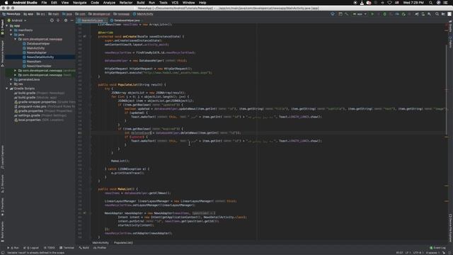 Delete row from SQLite database - News App part 13 смотреть онлайн