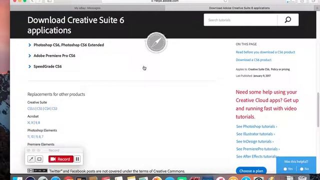 Photoshop CS6 Installation Manual for MAC OS X Sierra (10.12) users смотреть онлайн