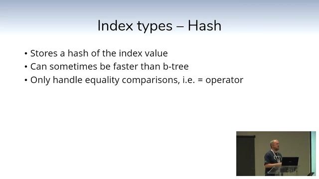 A talk about indexes смотреть онлайн