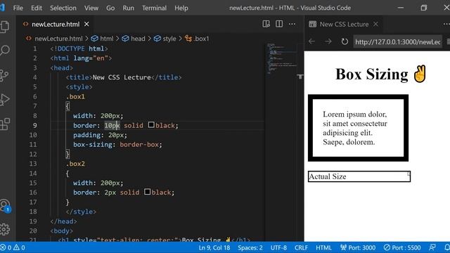 Box Sizing CSS Property - Border Box - Lesson 19 смотреть онлайн