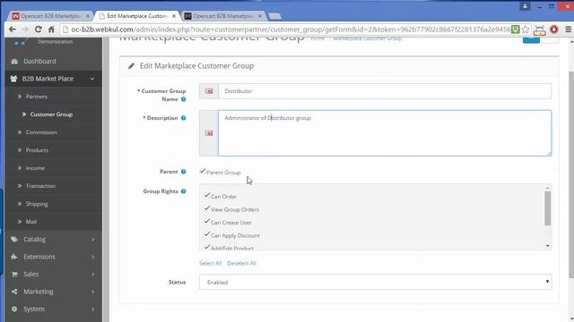 Opencart B2B Marketplace - Admin Panel management смотреть онлайн