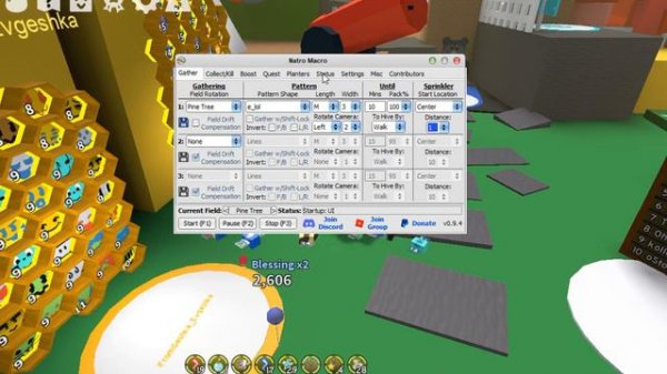 Настройка Макроса для Bee Swarm Simulator
