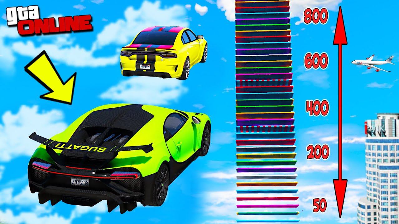 УЛЕТЕЛ ДО ЛУНЫ! КАК ВЫСОКО В НЕБО УЛЕТИТ ЧИТ ТАЧКА В ГТА 5! ПРЫЖКИ В ВЫСОТУ В GTA 5 ONLINE! смотреть онлайн