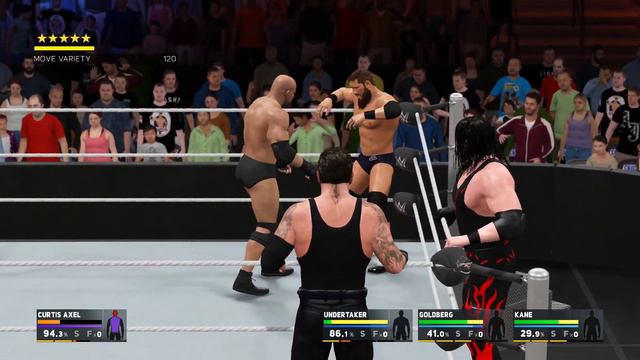 WWE 2K17 #4 (Randy Orton Vs. Undertaker, Curtis Axel Vs. Undertaker And Goldberg And Kane)