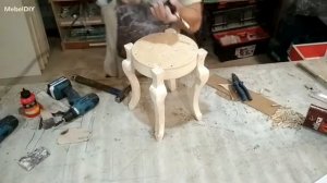 Пуфик грибок. Ножки кабриоль. Своими руками.Cabriole legs