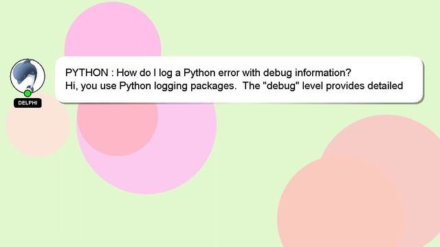 PYTHON : How do I log a Python error with debug information? смотреть онлайн