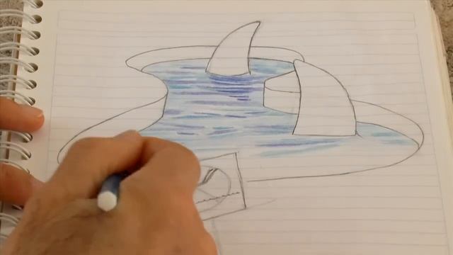 Drawing 3D Sharks on my Notebook! - 3D Anamorphic Drawing (Time Lapse) смотреть онлайн