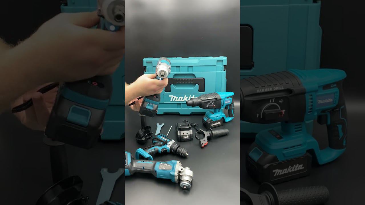 Аккумуляторный набор Makita 4 в 1 смотреть онлайн