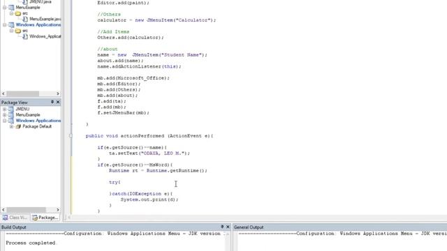 Java Swing Menu Bar [Opening Windows Application] смотреть онлайн