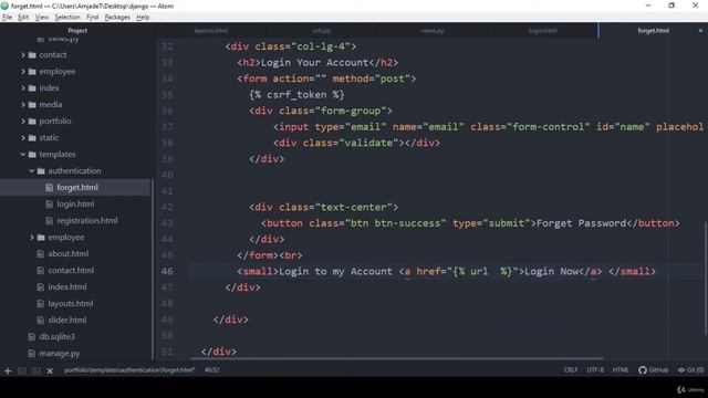 33 Forgot Password in Django смотреть онлайн