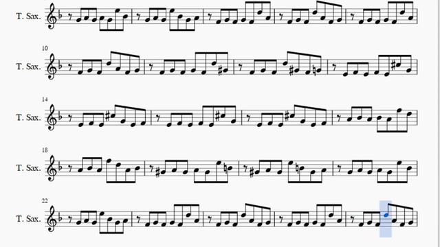 Tenor Sax Sheet Music: How to play Libertango by Astor Piazzolla смотреть онлайн