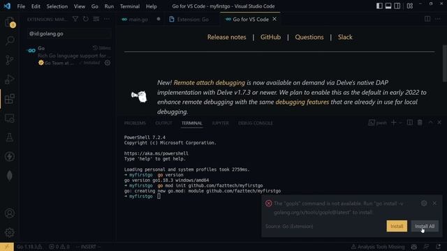 Go, Instalación en Windows y Primera aplicación en VSCode смотреть онлайн