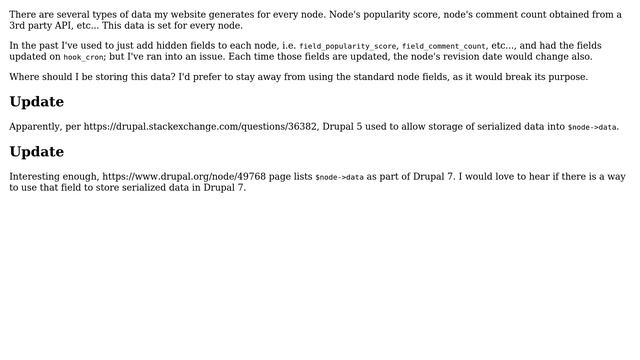 Drupal: Where should I be storing custom node-related data? (2 Solutions!!) смотреть онлайн