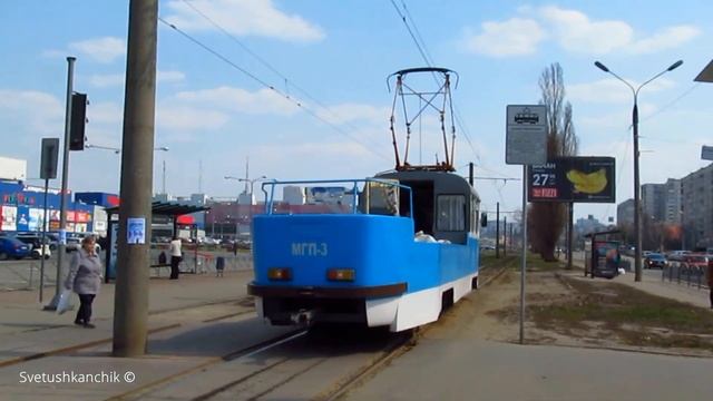 Харьков: Tatra T3SU (двухдверная) № МГП-3 на ул. Героев труда смотреть онлайн