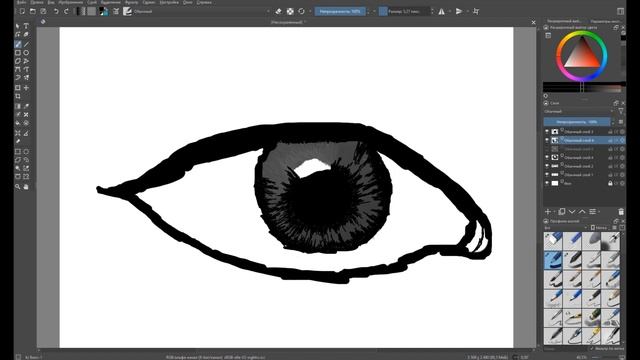 Как нарисовать Глаз? ( Рисование в Krita ) смотреть онлайн