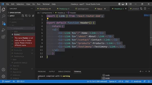 React Header and Footer components смотреть онлайн