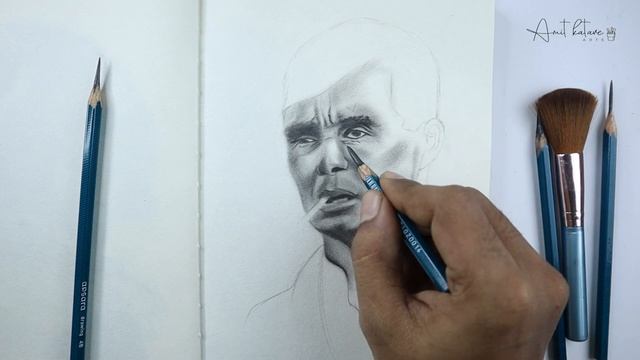 Daily Artdose || Sketch - 40 || How To Draw A Cillian Murphy aka Tommy Shelby from Peaky Blinders. смотреть онлайн