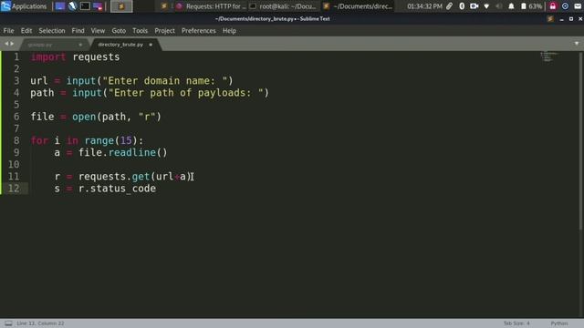 Create your own Directory Bruteforcing tool using Python ! | Requests module | смотреть онлайн
