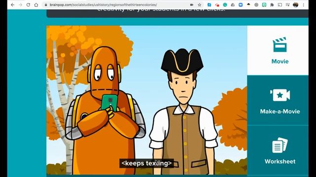 The Regions of the 13 Colonies on BrainPOP Instructions смотреть онлайн
