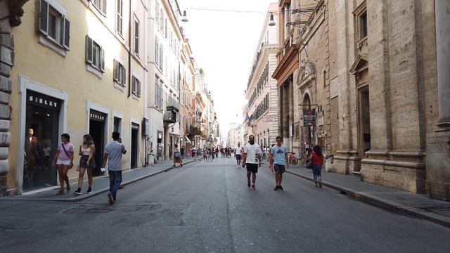 4K Walk - Via del Corso, Italy "Main Street of Rome" смотреть онлайн