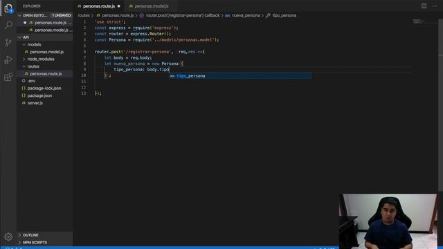 Creación de archivos del backend para un api rest con node.js смотреть онлайн