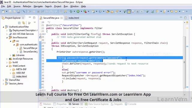 Authentication Filter in Java смотреть онлайн