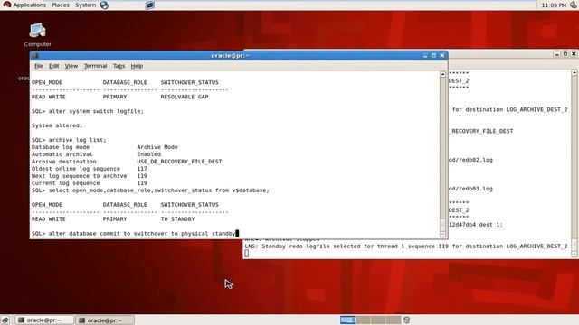 Oracle 11g Data Guard Configuration Role Transition Switchover part-11 смотреть онлайн