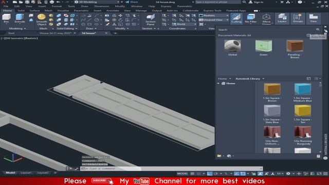 2D Plan convert to 3d | 3d House making | Part 07 |AutoCAD 2022 Course | Engineer Tauseef Ullah смотреть онлайн