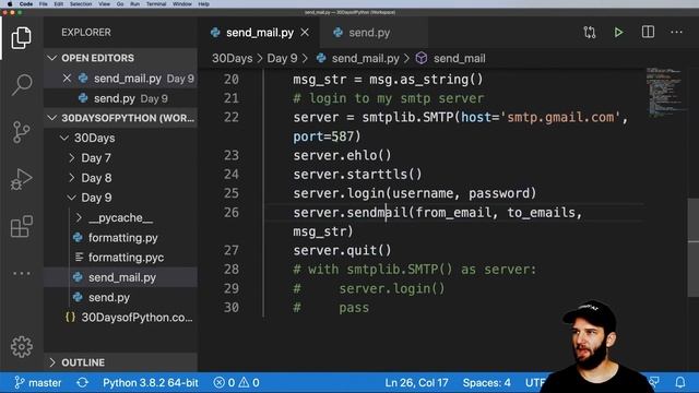 30 Days of Python - Day 9 - Send Email & Read Inbox - Python TUTORIAL смотреть онлайн