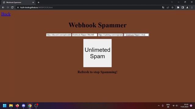Webhook Spammer ONLINE - No Downloads FREE and Fast | HzzH-Tools смотреть онлайн