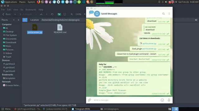 MR.Robot Telegram Userbot plugins for hacker | Port Scanner plugin for Userbot MR.Robot смотреть онлайн